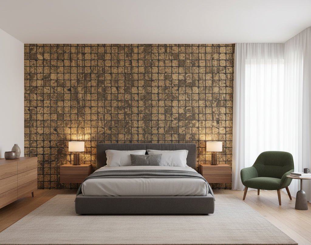 Bellla Bologna Metallic Cork | Phillipe Romano - bedroom room setting