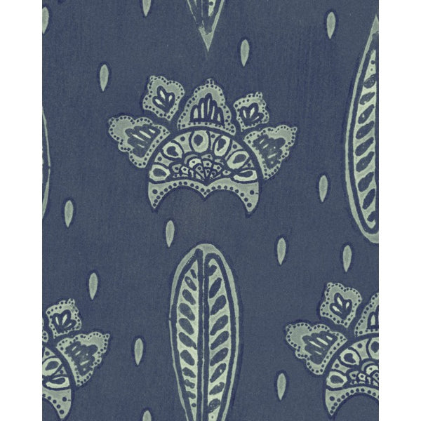Bethel Batik Cobalt - Beige, Cobalt Blue Wallcovering | Mind the Gap