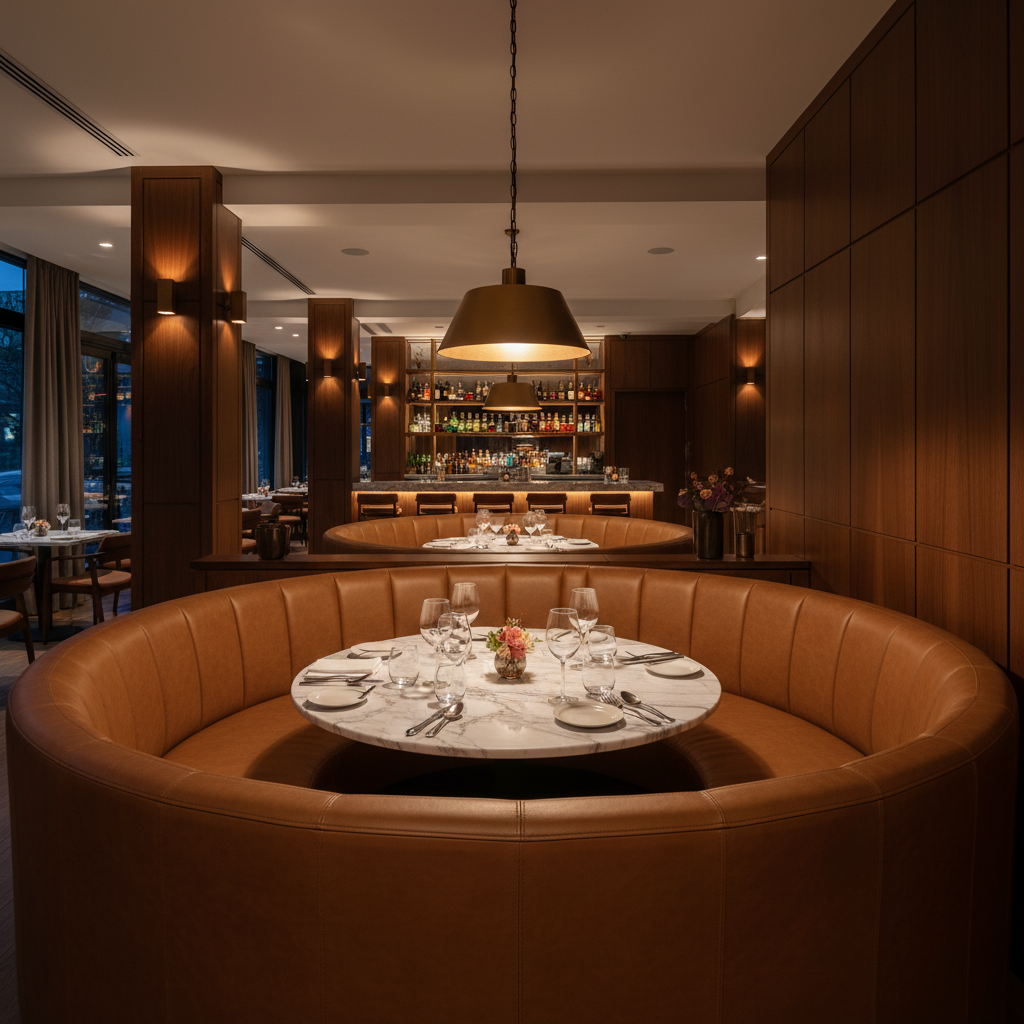 Kralendijk - Saddle Upholstered Banquette | Architectural Fabrics