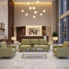 Vertical Linen Texture Pale Chartreuse Upholstered Sofa | Architectural Fabrics