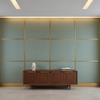 Woven Textured Surface Seafoam Green Upholstered Wall Panel | Architectural Fabrics