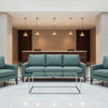 Fine Woven Texture Teal Lagoon Upholstered Sofa | Architectural Fabrics