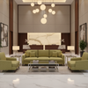 Smooth Pebble Grain Chartreuse Tint Upholstered Sofa | Architectural Fabrics