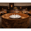 Crushed Velvet Texture Burnished Bronze Upholstered Banquette | Architectural Fabrics