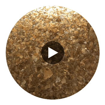 Golden Flakes Mica Wall Paper | Phillipe Romano Circular Swatch | DW