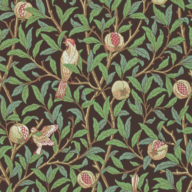 Wallpaper Sage Charcoal | William Morris