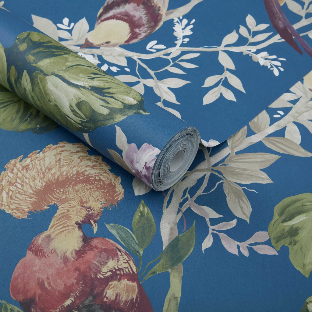 Bird Sonnet Royal Blue Wallpaper - Image 3