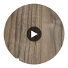 Biscay Bay Black Wood Grain | Hollywood Wallcoverings Circular Swatch | Hollywood Wallcoverings