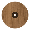 Biscay Bay Chocolate Wood Grain | Hollywood Wallcoverings Circular Swatch | Hollywood Wallcoverings