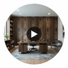 Biscay Bay Coffee Wood Grain | Hollywood Wallcoverings Circular Swatch | Hollywood Wallcoverings