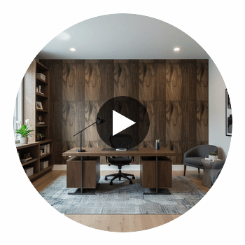 Biscay Bay Coffee Wood Grain | Hollywood Wallcoverings Circular Swatch | Hollywood Wallcoverings