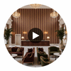 Biscay Bay Rustic Stripe Wood Grain | Hollywood Wallcoverings Circular Swatch | Hollywood Wallcoverings