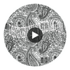 Black and White Paisley Wallcovering Circular Swatch | Retro Walls