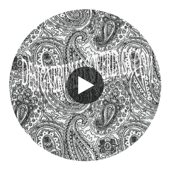 Black and White Paisley Wallcovering Circular Swatch | Retro Walls