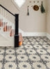 Black Daphne Peel and Stick Floor Tiles | Jeffrey Stevens - Image 2
