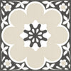 Black Daphne Peel and Stick Floor Tiles | Jeffrey Stevens - Image 1