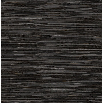 Black Grassweave Peel and Stick Wallcovering | Jeffrey Stevens - Image 2