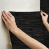 Black Grassweave Peel and Stick Wallcovering | Jeffrey Stevens - Image 5