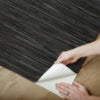 Black Grassweave Peel and Stick Wallcovering | Jeffrey Stevens - Image 7