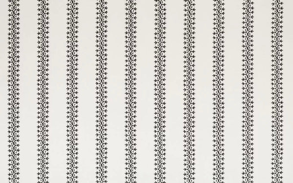 Black on Ivory Taj Linen Wallcoverings | Home Couture