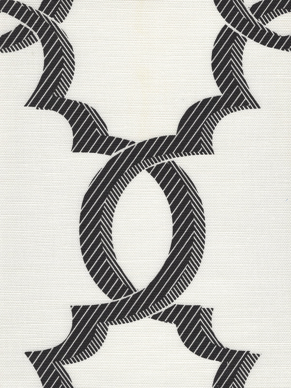 El Cid, Black on Light Tint Wallcoverings | Quadrille