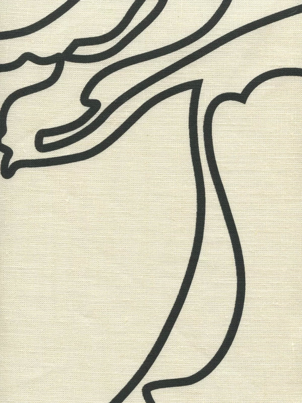 Black on Tan Linen Wallcoverings | Cloth and Paper