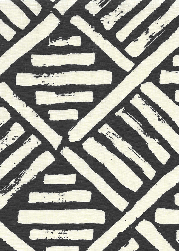 Macoco Reverse Black on Tint Screen Printed - Black Fabric | China Seas