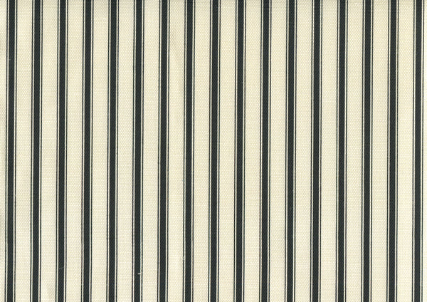 Chapelle Stripe Black on Tint Screen Printed - Off-White Fabric | China Seas