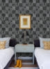 Black Vaughn Geometric Peel and Stick Wallcovering | Jeffrey Stevens - Image 4