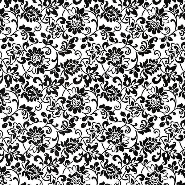 Black & White Damask Self-Adhesive Film | Jeffrey Stevens Wallcovering