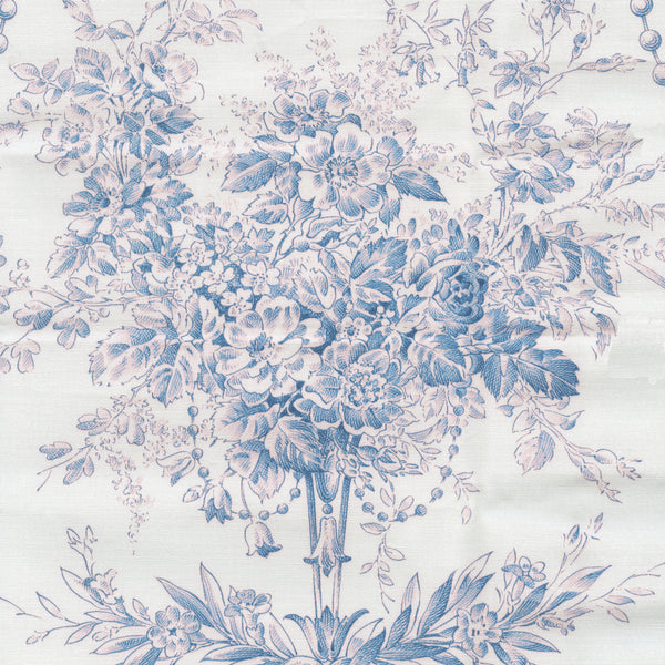 Diva Poplin, Bleu Wallcoverings | Charles Burger