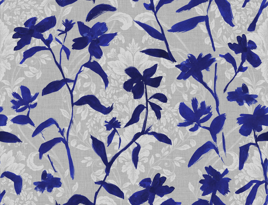 Blooming Damask Blue