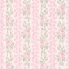 Blooming Heirloom Strawberry Macaron Rose Stripe Peel and Stick Wallcovering | Jeffrey Stevens - Image 7