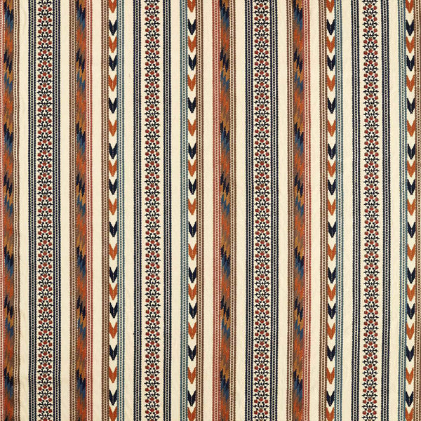 Bloomsbury Stripe Russet/Indigo | Morris & Co.