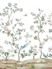 Blossom Chinoisserie Mural - Silver Grascloth - Image 1