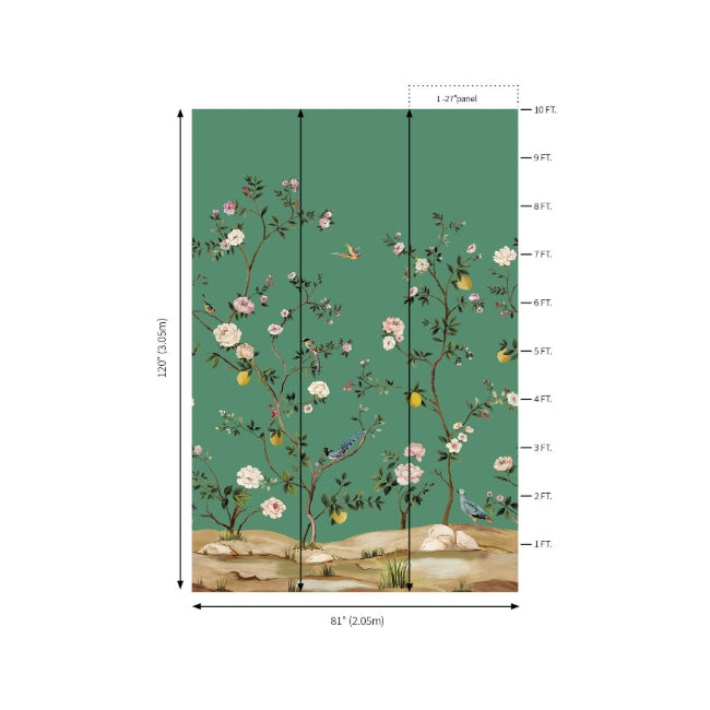 Blossom Mural - Emerald - Image 3