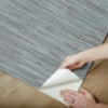 Blue Grassweave Peel and Stick Wallcovering | Jeffrey Stevens - Image 3