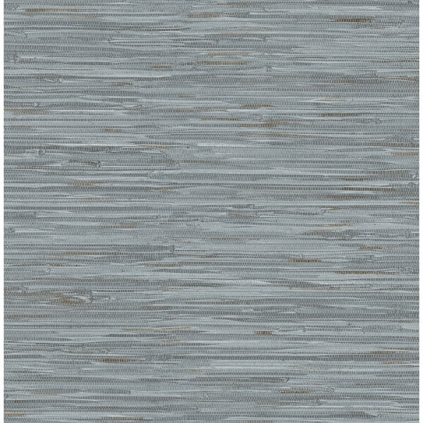 Blue Grassweave Peel and Stick Wallcovering | Jeffrey Stevens - Image 1