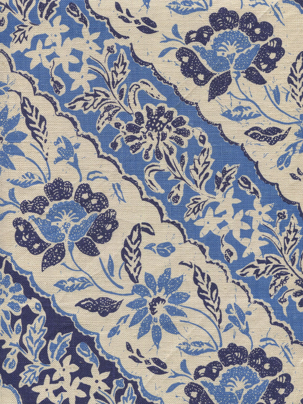 Lim Diagonal Multi French Blue Navy Screen Printed | China Seas
