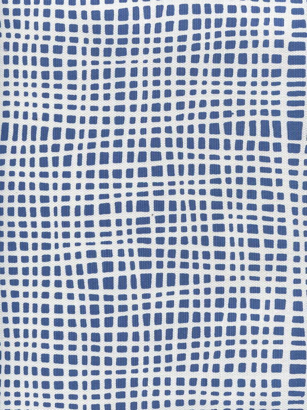 Blue on White Linen Cotten Wallcoverings | Alan Campbell