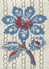 Mccallum Floral Stripe, Blue Red Brown on Tint