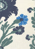 Henriot Floral, Blue/French Green on Ecru