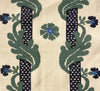 Henriot Stripe, Blues French Green on Tinted Linen