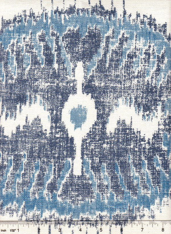 Buddakahn, Blues on Oyster Wallcoverings | Quadrille