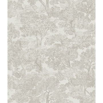Blyth Grey Toile Wallcovering | Jeffrey Stevens - Image 2