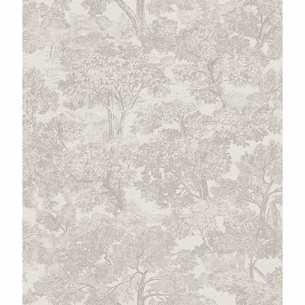 Blyth Grey Toile Wallcovering | Jeffrey Stevens - Image 1