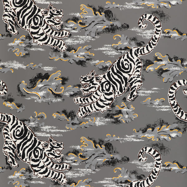 Bongol Paper - Charcoal Wallcovering | Phillipe Romano