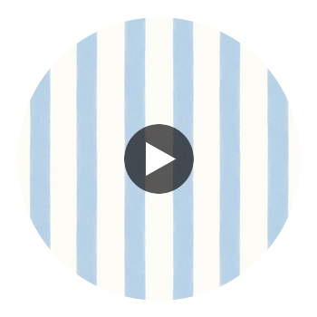 Boothbay Harbor Ocean Waterside Stripe Wallcovering Circular Swatch | LA Walls