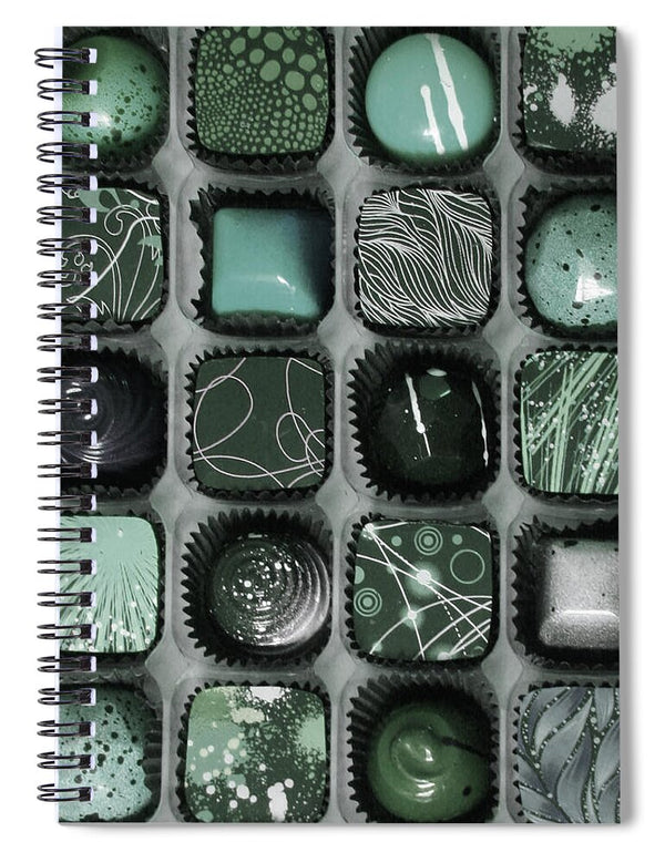 Box Of Chocolates - Green - Spiral Notebook