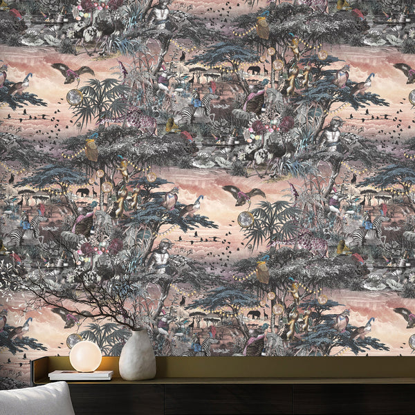 Club Safari Lagoon - Teal Wallcovering | Brand McKenzie